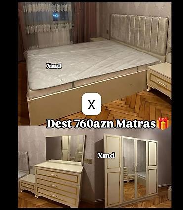 Yataq otağı dəsti Tərkibi: - Yataq çarpayısı: yumşaq başlıq, geniş