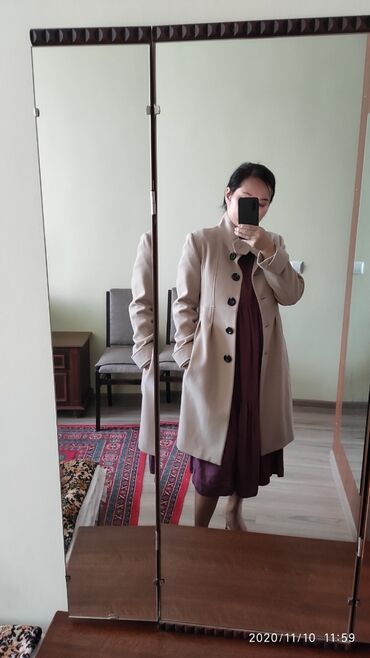 жен пальто красивое в Кыргызстан | ПАЛЬТО: Пальто M (38), цвет - Бежевый
