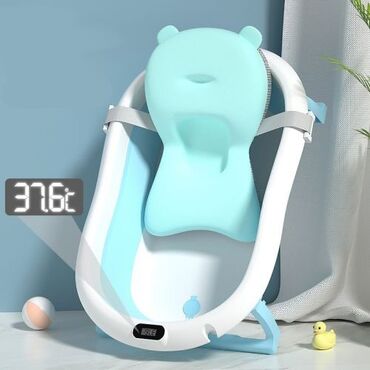 наклейки для мебели: Складная детская ванна с термометром и подушкой Bestbaby Бесплатная