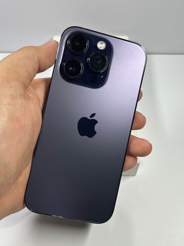 ayfon 14: IPhone 14 Pro, 256 GB, Deep Purple, Zəmanət, Simsiz şarj, Face ID