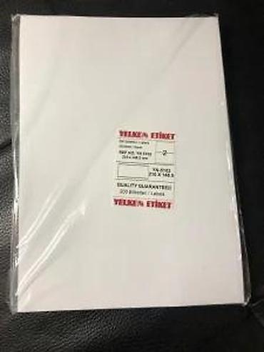 Reklamiranje, štampanje: Samolepljive A4 etikete – Yelken Etiket YN-5102 - Format lista: A4 - — 10
