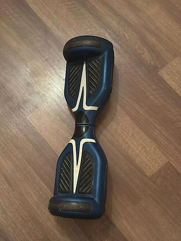 Giroskuterlər: Elektrikli hoverboard (özünü tarazlayan skuter) - Rəng: tünd mavi, ağ — 8