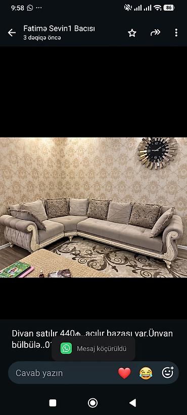 Divan satılır 440₼. açılır bazası var.Ünvan bülbülə. 0171. Fatimə99 lalafo.az -da Divan satılır 440₼. açılır bazası var.Ünvan bülbülə. 0171. Fatimə99