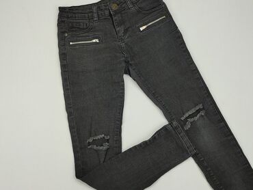 spodnie z dziurami czarne: Jeans, 12 years, 146/152, condition - Perfect