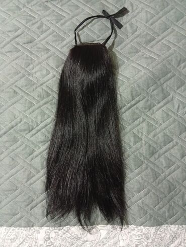 selenium şampun: Qara bantlı ponytail saç əlavəsi - Rəng: təbii qara - Tip: bantla