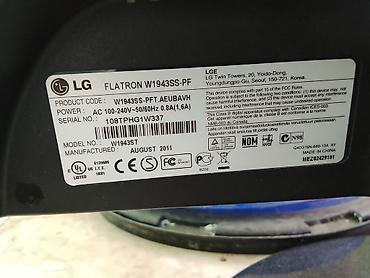 lg flatron w: LG Flatron W1943SS-PF monitor - Ekran diaqonali: 18.5" (geniş format — 2