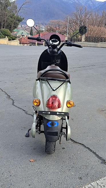 Mopedlər,skuterlər: Retro dizaynlı Elektrikli şəhər skuteri - Rəng: açıq yaşıl gövdə — 4