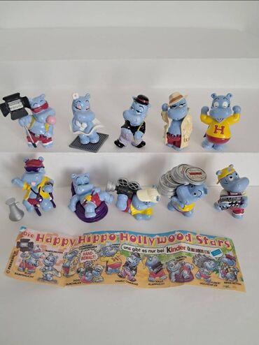 Manejlər: SATILIR. Kinder surprise 1997 ci il Happy Hippo Hollywood tam