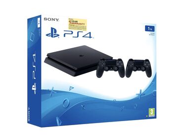 плейстейшн 4 купить: Sony PlayStation 4 Slim oyun konsolu – qara rəng. Paketdə: - PS4 Slim