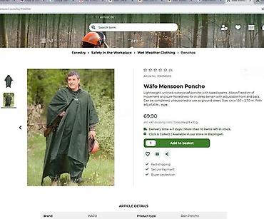 Sportska odeća: Planinarski/planinarsko-hodački pončo – “Wander-Bergsteiger-Poncho” - — 5