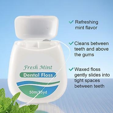 yeməli gil: Fresh Mint Dental Floss – nanə ətirli diş sapı - Uzunluq: 50 m / 55 — 3
