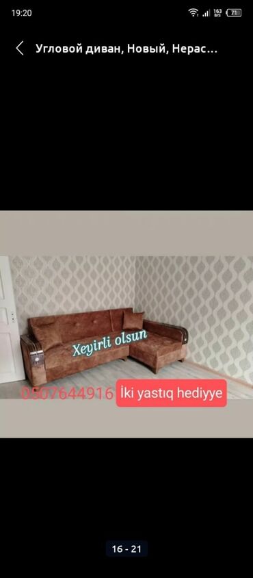 Divanlar: Divan, Yeni, Açılan, Bazalı, Vеlur parça, Şəhərdaxili pulsuz çatdırılma — 3