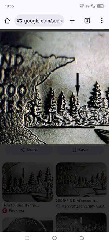 Əntiq vazalar: Bu, ABŞ quarter dollar sikkəsidir. Dunyada 500 ededi Sikkənin ön