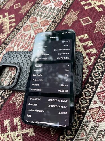 ayfon 12 qiymeti: IPhone 14 Pro Max, 128 GB, Jet Black