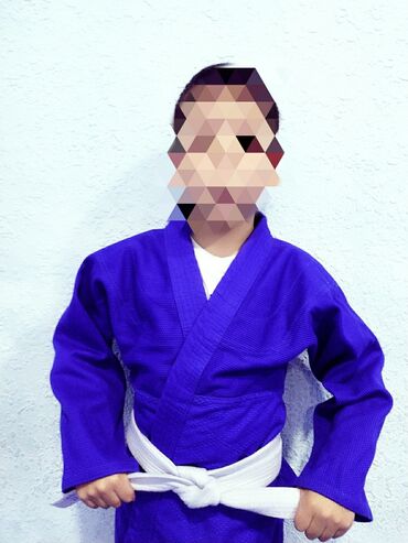 кимоно для дзюдо лицензионное: Кимоно для ДЗЮДО, синий цвет. Рост (размер) 120-130
