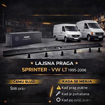 Pragovi i sajtne: LAJSNA PRAGA SPRINTER VW LT POZADI 95-06 NOVA SA ZABICAMA | ⭐Lajsna — 1