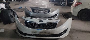 кузов на фит: Алдыңкы Бампер Kia 2010 г., Колдонулган, түсү - Ак, Оригинал