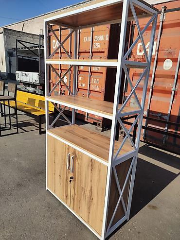 Этажерки для кухни: Стеллаж с шкафом
Стеллаж подойдёт для магазина и для дома и офисов — 19