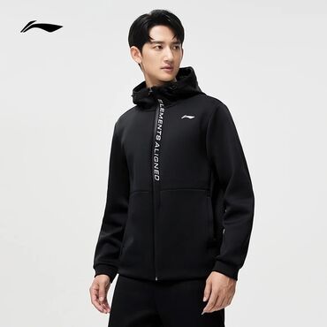 кроссовки адидас ультра буст: Мужская толстовка Li-Ning черного цвета, предназначенная для занятий