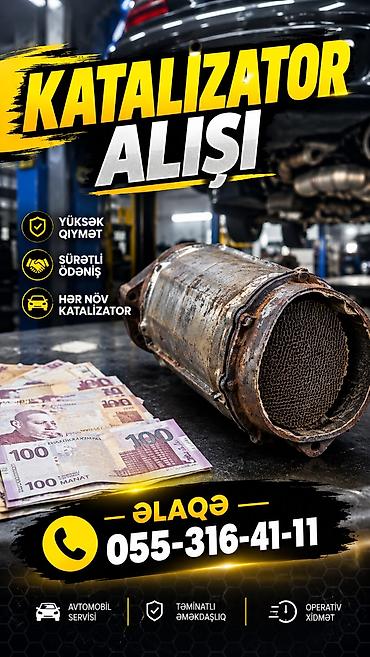 Digər avto xidmətlər: Xidmət: Katalizator alışı Təsvir: - Bütün markalardan və hər növ — 1