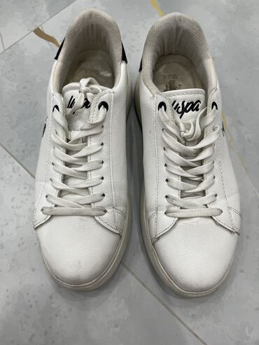 домашние женские тапочки из овчины: Us Polo Assn, Ölçü: 38.5, rəng - Ağ, İşlənmiş