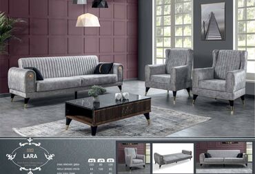 nur mobilya divan fabriki: Yeni, Divan, 2 kreslo, Bazalı, Açılan