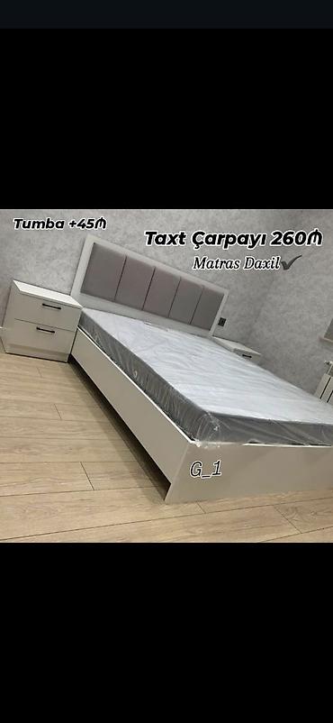 Məhsul: Taxt çarpayı + matras - Taxt çarpayı 260₼ — Matras daxil -