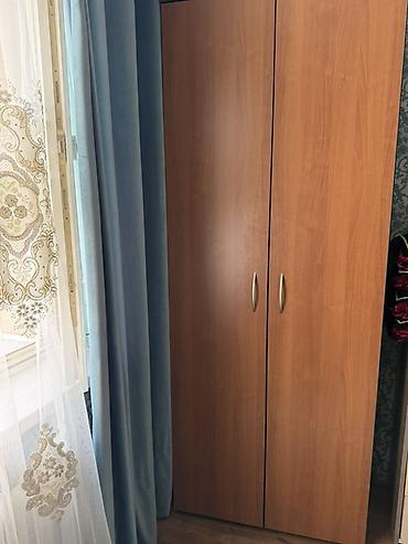 Двухдверный шкаф-пенал из ЛДСП - Корпус и фасады: ЛДСП под теплый at lalafo.kg Двухдверный шкаф-пенал из ЛДСП - Корпус и фасады: ЛДСП под теплый