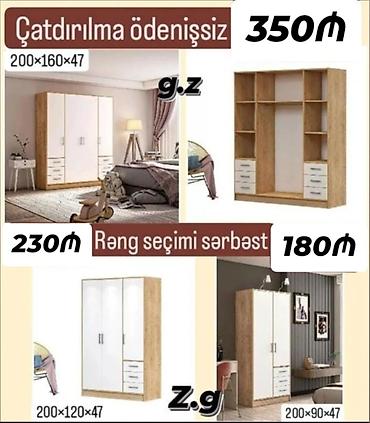 dolab modelləri: Düz dolab, Yataq otağı üçün, Paltar üçün, Açılan, Korpuslu, 3 qapılı — 1