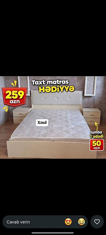 kravat: İkinəfərlik çarpayı, 2 tumba, Yeni — 1