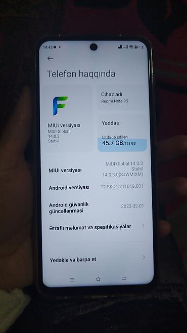 xiaomi redmi 9 t: Redmi Note 9S, 128 GB, rəng - Boz — 1