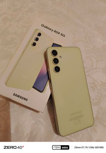 telfon j2: Samsung Galaxy A54 5G, 256 GB, rəng - Sarı