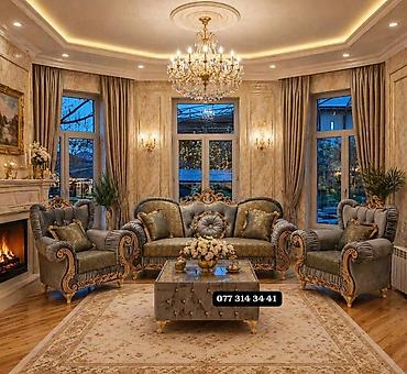 Klassik üslubda dəst mebel – dəbdəbəli qonaq otağı üçün - Tərkib: 3