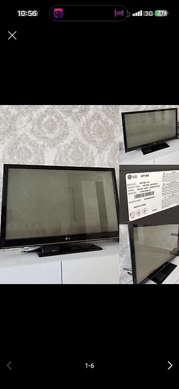 Телевизор LG, диагональ 42, работает отлично, заказывали с Дубая за 40