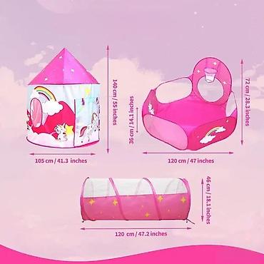 Šatori za decu: SATOR TUNEL BAZEN ZA DEVOJCICE NOVO MODEL 2025 POP-UP SISTEM | Cene — 1