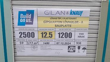 Gipskarton lövhələr – A (Gilan & Knauf) - Lövhə tipi: Bauplatte lalafo.az -da Gipskarton lövhələr – A (Gilan & Knauf) - Lövhə tipi: Bauplatte