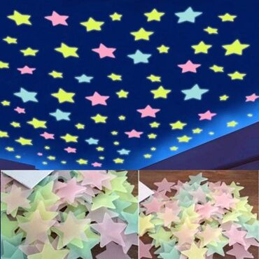 Ostali kućni dekor: Fluorescentne svetleće zvezdice za dečiju sobu
Cena:600din/50kom — 10