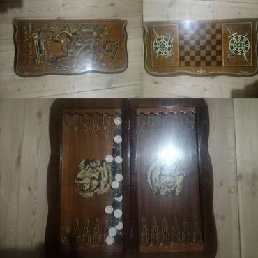 Kimya: Taxta oyuntulu 3-in-1 stolüstü oyun dəsti - Material: laklı ağac, əl