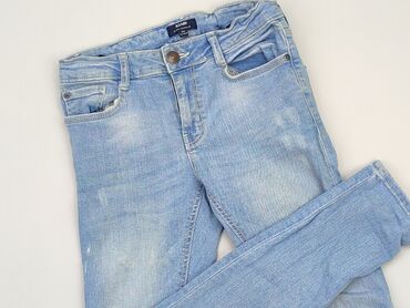 jeansy z wysokim stanem guziki: Jeans, Kiabi Kids, 12 years, 152, condition - Good