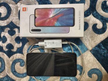 поко м 3 телефон: Redmi, Redmi Note 8, Колдонулган, 128 ГБ, түсү - Көгүлтүр, 2 SIM