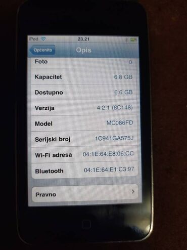 IPod i MP3-plejeri: Odlicno ocuvan i provereno ispravan Apple iPod Touch 8GB Baterija — 6