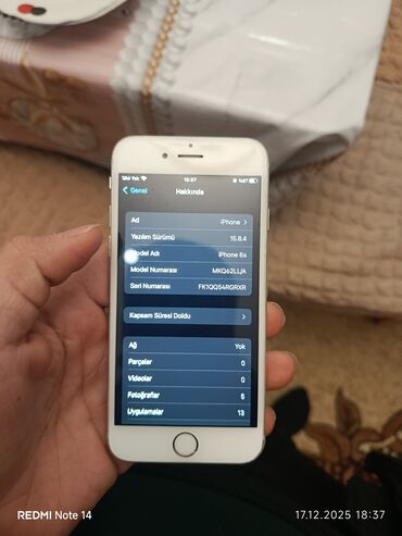 Apple iPhone: IPhone 6s, 32 GB, Gümüşü, Barmaq izi — 3