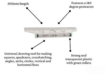 Ostali merni alati: Višenamenska “rolling ruler” lenjir/šablon za crtanje Opis: - — 7