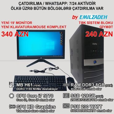 Termopasta: Masaüstü Kompüter "Qori DDR3 1155 H61/Core i7 3770/8GB Ram/128GB SSD"