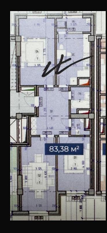 Продажа квартир: 3 комнаты, 83 м², Элитка, 7 этаж, Готовая ПСО (под самоотделку) — 1