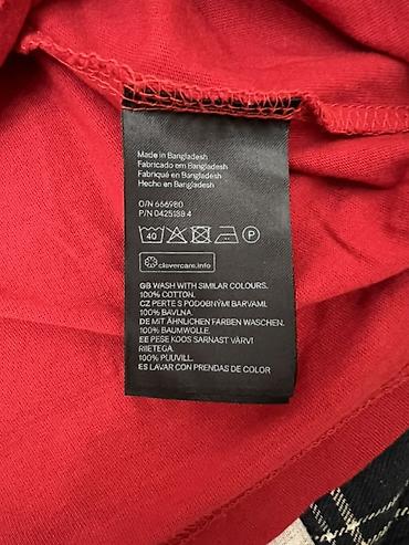 Футболки: Мужская футболка, H&M, M, цвет - Красный — 2