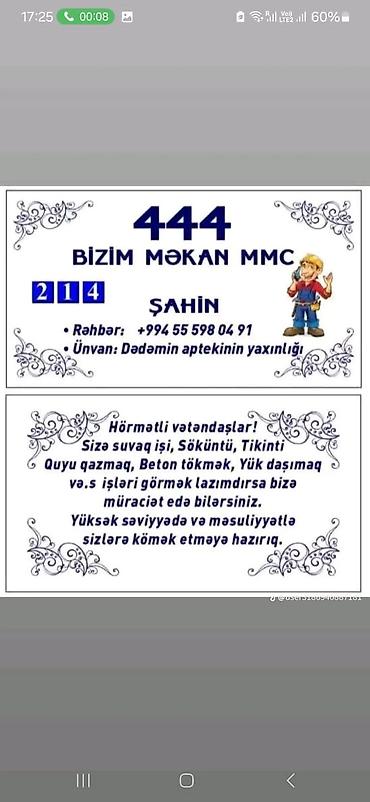 mənzil təmiri: 444 Bizim Məkən MMC tərəfindən tikinti və təmir xidmətləri Xidmət — 1