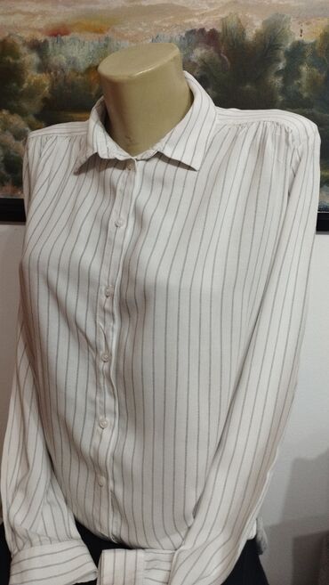 red star shop jakne: H&M, L (EU 40), Stripes, color - White