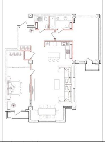 Продажа квартир: 3 комнаты, 133 м², Элитка, 9 этаж, ПСО (под самоотделку)