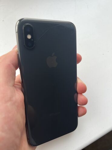 маленький айфон: IPhone X, Колдонулган, 64 ГБ, Jet Black, 100 %